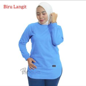 Kaos Oval // Kaos Wanita Lengan Panjang // Kaos Polos Wanita Oval
