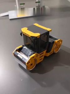 รถบดถนน 2ล้อ ลูกล้อบดเป็นพลาสติก รถเหมือนของจริง ของเล่นเพื่อการสะสม รถแม็คโคร โมเดลรถเหล็ก รถก่อสร้าง
