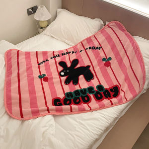 Thickened Double Layer Blanket Throw Blanket Nap Blanket Sofa Leg Covering Blanket Air Conditioner Cover Cartoon Pattern Warmth
