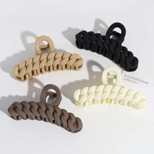 พรีเมี่ยมสุภาพสตรี Frosted CHAIN SHARK คลิป Retro Elegant Hairpin ผม Claw แฟชั่นสาวอุปกรณ์เสริมผม Hairpin