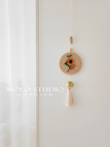 Wooden Wind Chimes Decorative Hanging Ornaments Fresh Original Wood Style Rose Bouquet Door Wall Display Decorative Wall Art