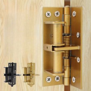 Automatic door closing spring hinge buffer door closer rebound wooden cabinet invisible hinge 90 degree right angle positioning