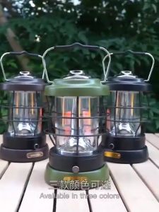 Camping lantern steeples dimming Portable camping lights white light and warm light