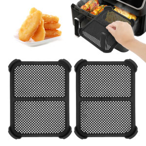 2 ชิ้น Air Fryer Splatter Guard ทนความร้อน Airfryer Splash Pad สําหรับ Ninja Foodi Max Double Zone AF400EU AF451EU AF400DE AF451DE
