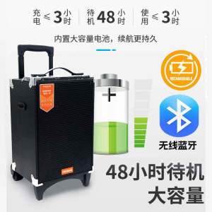 F8-2 Portable Bluetooth Speaker for Square Dancing And Outdoor K-Song High Power Bass Cannon Large Sound GAV Model 118