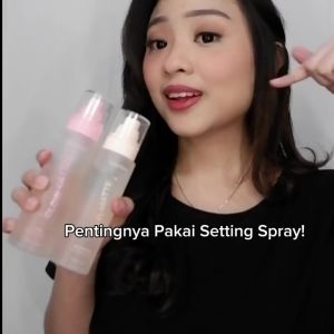 Luxcrime Ulti-Matte Oil Control Setting Spray - Untuk Makeup Tahan Lama Transferproof & Kontrol Minyak Tahan 24 Jam