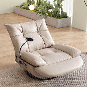 Leather Recliner Sofa Modern Minimalist Style Living Room Lazy Chair Electric Single Person Couch Adjustable Multi-Function Home Furniture