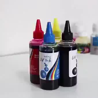 Inkpiu UV Dye Ink 100ML (C/M/Y/K/LC/LM) Set High-Quality Ink for Label StickersInkjet PrintersPhoto Paper & Card Stock