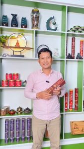 Nhang trầm hương cao cấp Tân Nguyên hương trầm cao cấp nhang thơm thờ cúng loại hộp cao cấp 90 que