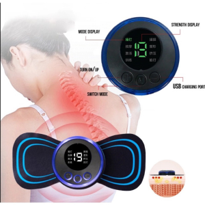 [ BISA COD ] Alat Pijat Terapi EMS Leher Punggung Belakang Mini Massager Portable Rechargeable Alat Pijit Terapi Getar Otot Syaraf Elektrik Otomatis Pengurang Rasa Sakit Patch Massage Pemijat Pinggang Kepala Tangan Badan Pegal Elektronik Tempel Kupu Kupu