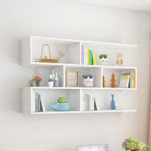 MEISITEKEKE | Creative Bookshelf Wall Shelf Solid Wood