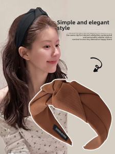 หมวกคล้องผมสไตล์ย้อนยุคสำหรับผู้หญิง ทรงกว้าง ทรงเอว เครื่องประดับผมสไตล์เกาหลี หมวกคล้องผมสำหรับผู้หญิง หมวกคล้องผมแบบพับได้ หมวกคล้องผมแบบมีขอบ