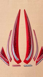 Striping Stiker Honda Scoopy Stylish 2024 2025 Red Merah Doff