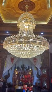Đèn Chùm Treo Trần Pha Lê Cao Cấp Trang Trí Phòng Khách Tặng Kèm Bóng Led - Bảo Hành 10 Năm