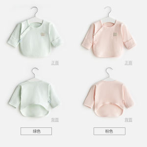 เสื้อชั้นในฤดูใบไม้ร่วงสำหรับเด็กแรกเกิด ผ้าฝ้ายแท้ ครึ่งหลัง บาง 3 เดือน ชั้นในเด็ก เสื้อผ้าเด็ก เสื้อผ้าเด็ก ชุดชั้นในเด็ก