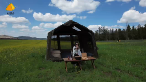 Mushe Camping Air Tent 9sqm Inflatable Air Tent Large Capacity Cotton Waterproof Air Tent
