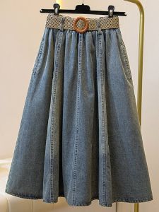 Light Blue Denim Half Skirt