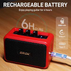 EROK AG-04 Amplifier Bluetooth Audio AMP Portable Speaker Electric Guitar Mini Amplifier 5W Output Electric Guitar Accessories