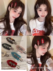 Sweet Cool Metal Flower Hair Clips Women Summer Seamless Duckbill Clip Pressed Hair Side One Word Clip Hair Accessories