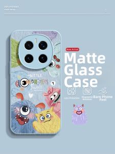 CIJING | Silicone Matte Glass Honor Phone Case Full Protection Anti-drop Cartoon Design