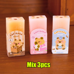 3/15/36pcs Cute Capybara Sandwich Eraser Student Cartoon Clean Pencil Eraser Office Stationery Gift