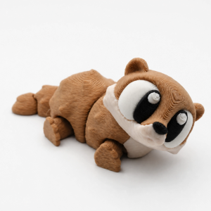 Flexi Otter Fidget Toy & Bag Charm | Cute Desk Accessory & Stress Relief Keychain | Eco-Friendly PLA