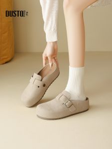 DUSTO | Dép Lười Một Bước Đế Mềm Phong Cách Retro