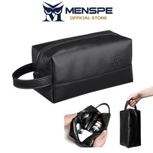 MENSPE Cosmetic Bag PU Bag Large Capacity Bag Makeup Pouch Handbag Organizer Large Capacity Cosmetic Bag Wash Bag Fully Open Storage Bag Pocketed Separation For Makeup Skincare Product
