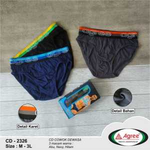 cd | cd pria | Celana Dalam AGREE SPORT 2326 | Celana Dalam Pria Agree Karet Luar Isi 3 Pcs | CD Pria Dewasa Premium Quality - Celana Dalam Cowok Sporty Karet Luar - Pakaian Dalam Pria Nyaman - MOMS CAREFAMS