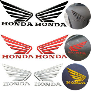 2PCS Left and Right Honda Wings Logo 3D Emblem Chrome Red Black Silver Gold Stickers for HONDA Honda Click 125 v3 vario 125 150 ADV 160 PCX 160 Beat 110 Wave 110 XRM 125 CB150R Motorcycle