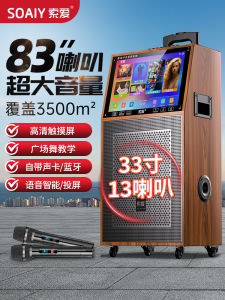 Sony Square Dance Bluetooth Speaker with Display Home K-Song Karaoke Machine Integrated Design Outdoor Portable Sound System