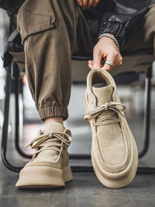 Giày Bốt Martin Nam Mùa Đông Lót Lông Cừu 2025 Giày Bốt Công Sở Thường Ngày Đế Cao Su Bằng Da Lộn