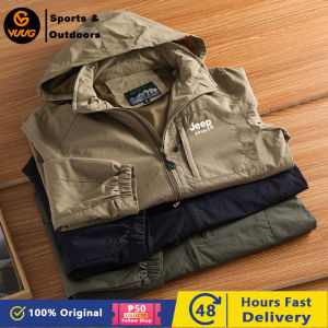 VUUG Waterproof Jacket For Men Outdoor Spring and Autumn Single Layer & Thin Windproof Jacket for Men Outdoor Hiking Jackets