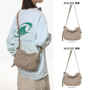 Casual Canvas Crossbody Bag for Women And Men Outdoor Leisure Mobile Phone Bag Simple Style Gray Fashion Trend Spring 2025