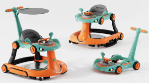 KIDONE Walker Baby Boys Practice Walking 6 to 12 Months Push Walker Car Girl Boy Music Sal Supporter