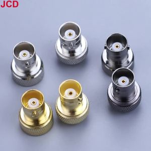 JCD 1pcs Radio Frequency Adapter BNC (Q9) Female to SMA Male Adapter BNC/SMA-KJ Disc Nickel Plated