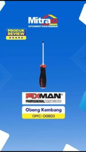 Fixman Obeng Min Gagang Karet OMC-D0803 0.65X12.5 Cm Hitam