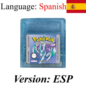 Takara Tomy | Spanish Version 7 Styles Pokemon GBC Game Cartridge Classic Oro Plata Cristal Rojo Azul Verde Amarillo for Color Collection Gift