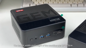 Mini PC AooStar GEM 12 Pro Max R7 8845HS 8745HS Gem12 Màn LCD DDR5 Oculink AMD Radeon 780M Tiện Dụng