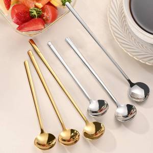 Long Handle Stainless Steel Dessert Coffee Spoon