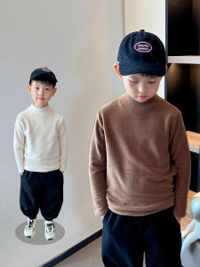 เสื้อต้านเชื้อแบคทีเรีย ผ้าขนแกะ เสื้อเชิ้ตชั้นฐานเรียงรายสําหรับเด็กผู้ชาย ฤดูใบไม้ร่วง ฤดูหนาว ใส่ระบายความร้อนได้สบาย โพลีเอสเตอร์ ไฟเบอร์ สไตล์ลำลอง