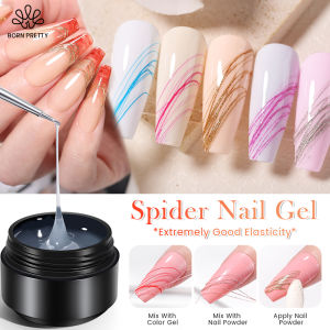 Sinh Ra Khá 15Ml Spider móng gel Bán Rắn Rõ Ràng Ngâm Tắt Đèn LED UV Đa Năng gel sơn móng tay nghệ thuật Varnish Sử Dụng Với Bột tráng gương DIY móng gel trang trí móng tay