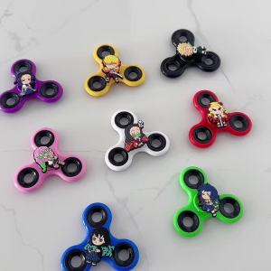 Bandai | 1 Pc Anime Demon Slayer Kimetsu No Yaiba Action Figures Fidget Spinner Tanjiro PVC Model Stress Relieving Hand Spinner Gift Toy