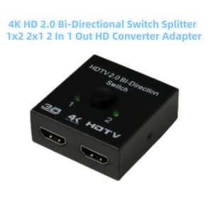 4K Bidirectional HDMI Switcher HDMI 2.1 Switcher 2 Ports 2 In 1 Out 1 In 2 Out Distributor Supports Xbox PS4 PS3 Laptop PCTV Box