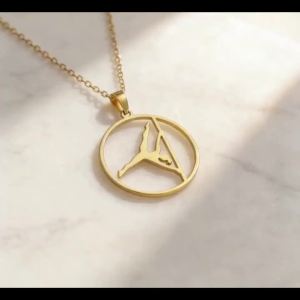 Artistic Gymnastics Pole Dance Womens Necklace Stainless Steel Round Gymnastics Athletes Elegant Sports Festival Jewelry Gift