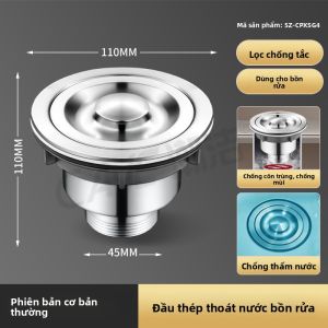 YEMO | Bộ Lọc Rác Chậu Rửa Bếp với Bộ Lọc và Nắp Đậy