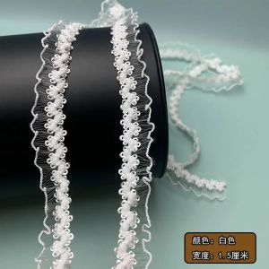 20meters/lot Elastic Colored Lace Organza Ribbon DIY Clothing Curtains Handmade Crafts Accessories Festival Gift Packaging