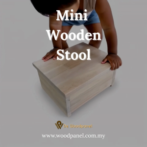 Small Wooden Stool H154mm x L305mm x 253mm