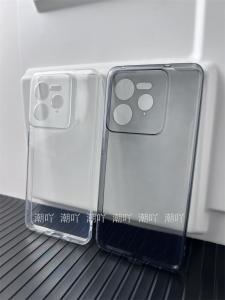 Applicable to Realme Real Me Gt7pro Phone Case Ultra-Thin Soft Shell Gt7pro All-Inclusive Border Drop Protective Case Gt7por Silicone Case Transparent Shell Black Bare Metal Feel Minimalist Transparent Phone Cover