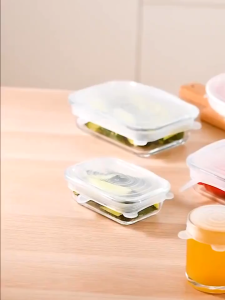 6pcs Set Silicone Stretch Lids Covers Expandable Food Seal Reusable Silicone Food Storage Wrap Microwave Bowl